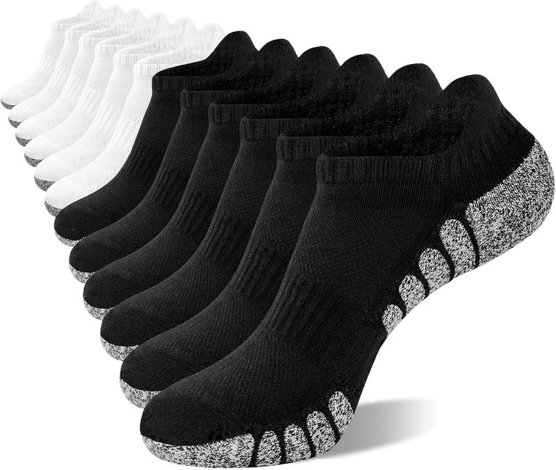 Darller Mens Ankle Athletic Running Socks Low Cut Sports Cushioned Socks for Men 6 Pairs - Image 1